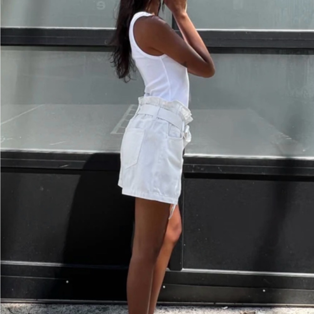 OAK+FORT white shorts with tie belt - Picture 4 of 4